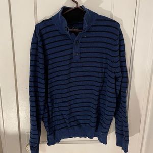 striped blue sweater